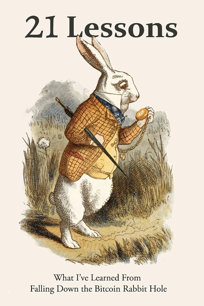 Cover of 21 Lessons: What I've Learned from Falling Down the Bitcoin Rabbit Hole